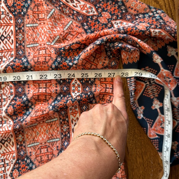 Violet & Claire Boho tunic navy and orange 3/4 sleeve women’s 3X - Picture 6 of 7